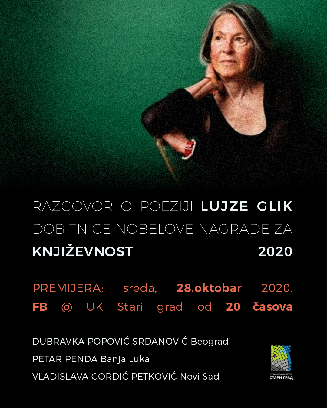Razgovor o poeziji Lujze Glik dobitnice Nobelove nagrade za književnost