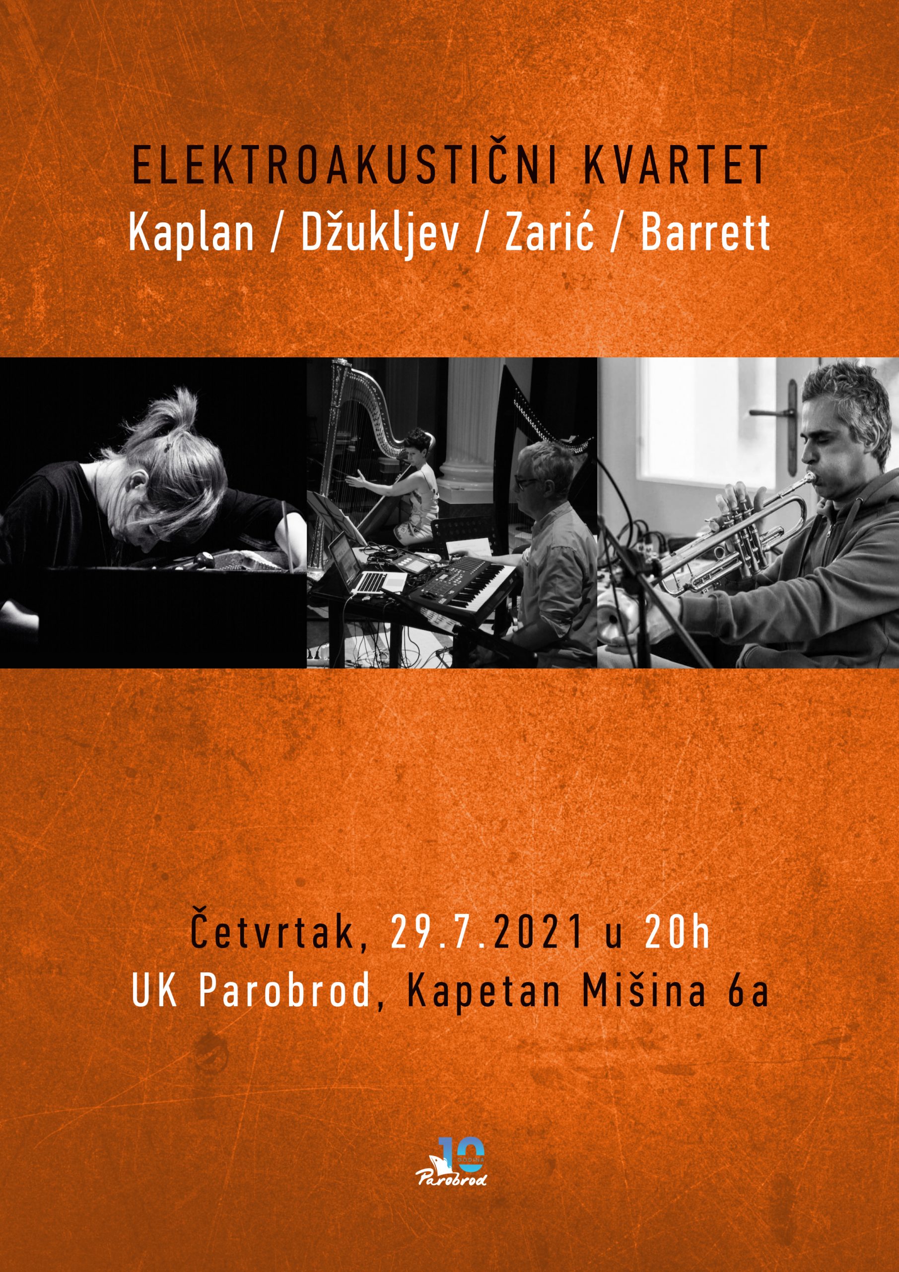 Koncert: Elektroakustični kvartet Kaplan/ Džukljev / Zarić / Barrett